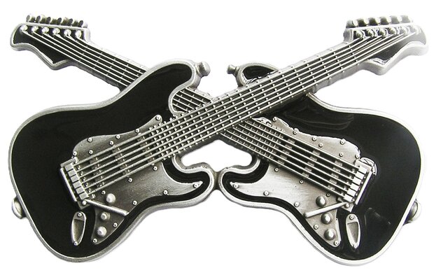 Elektrische Gitaren zwart kleurig Riem Buckle/Gesp