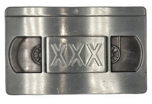 Tape Cassette XXX Blanco Chroom Riem Gesp/Buckle