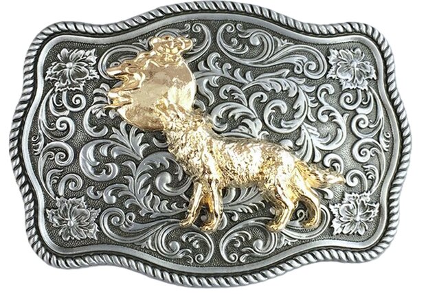 Vintage Maan Wolf Riem Buckle/Gesp