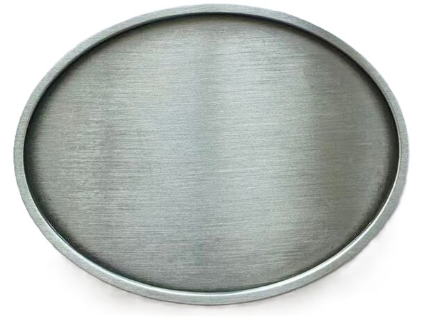 Antique Brushed Silver Plated Oval Blank  Riem Gesp/Buckle