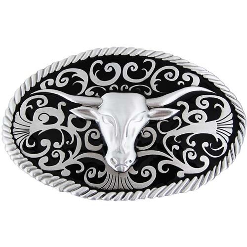 Stierenkop Zwart Riem Buckle/Gesp