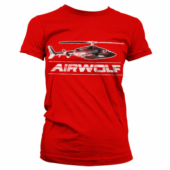 Airwolf Chopper Vintage Dames Rood T-shirt 