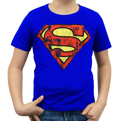 Superman Vintage Logo DC Comics Blauw Kinder T-shirt 